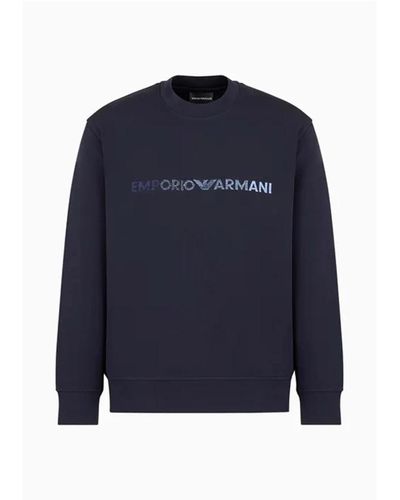 Emporio Armani Stilvolle sweatshirts & hoodies kollektion - Blau