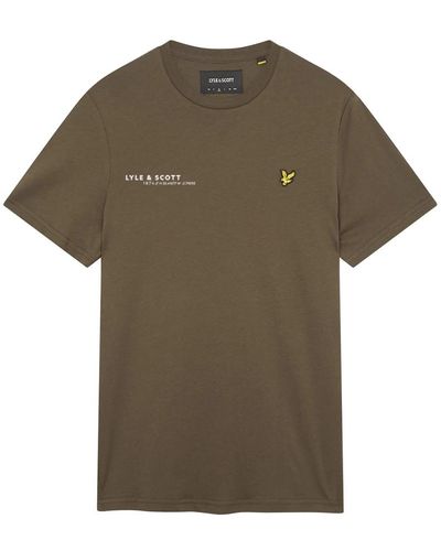 Lyle & Scott Koordinaten druck t-shirt - Grün