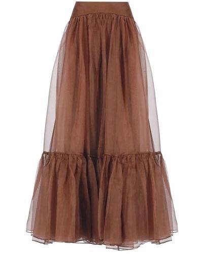 Zimmermann Maxi Skirts - Brown