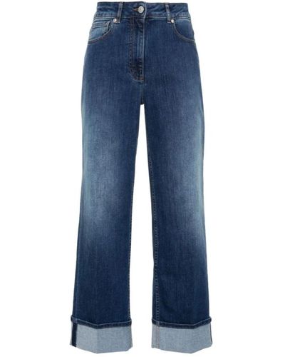Peserico High-rise straight-leg denim jeans - Blau