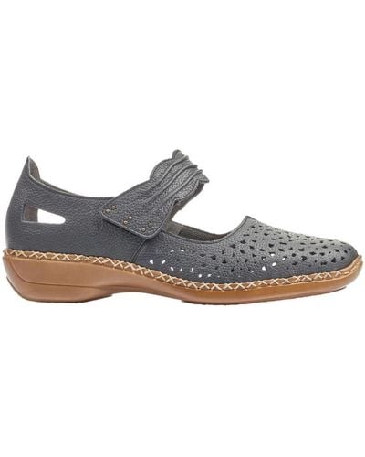 Rieker Flat Sandals - Grey