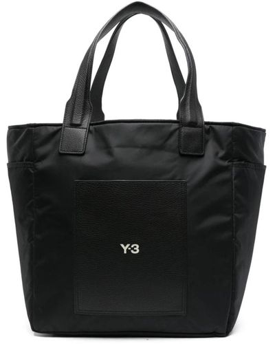 Y-3 Schwarze tasche aus recyceltem polyamid mit geprägtem logo