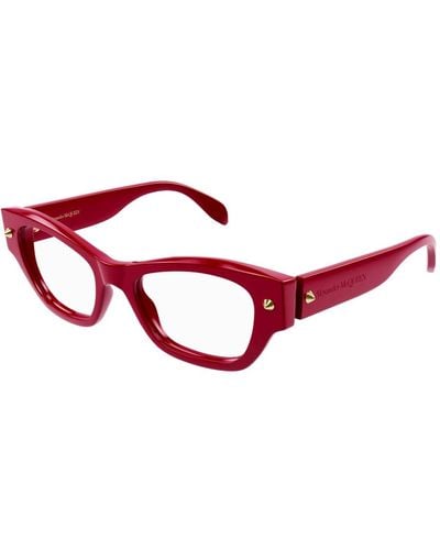 Alexander McQueen Glasses - Red