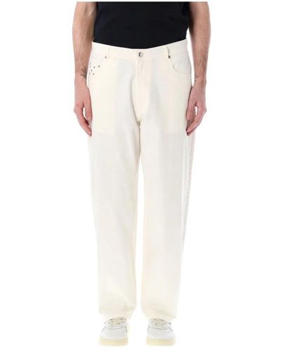 Pop Trading Co. Straight Trousers - White