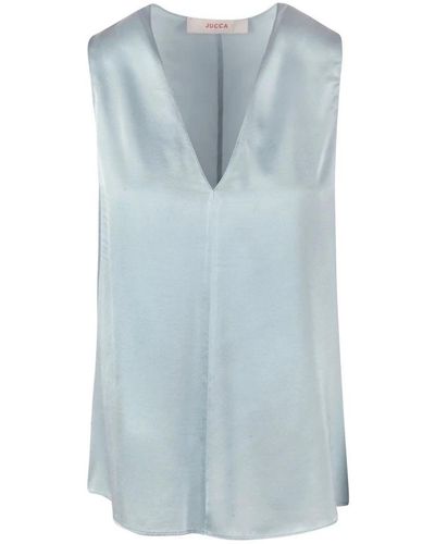 Jucca Sleeveless Tops - Blue