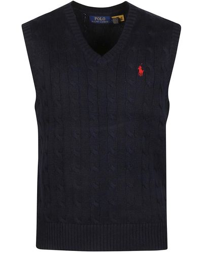 Polo Ralph Lauren Knitwear > v-neck knitwear - Noir