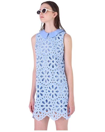 Silvian Heach Vestido corto sin mangas estampado floral - Azul