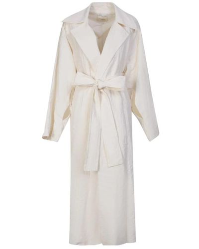 Quira Belted Coats - White