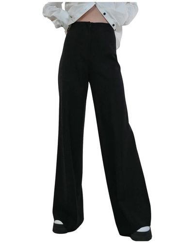 Liviana Conti Pantalones anchos negros con costura central