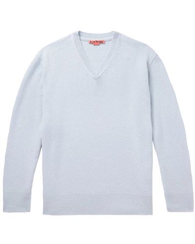 Acne Studios Knitwear > v-neck knitwear - Bleu