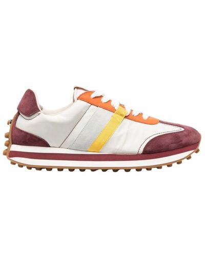 Ferragamo Multicolor Kalbsleder Low-Top Sneaker - Pink