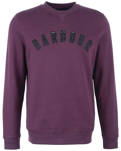 Barbour Debson Crew Neck Sweatshirt Fig M - Purple