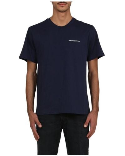 Department 5 T-shirt girocollo con stampa logo - Blu