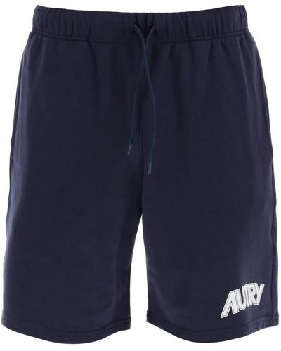 Autry Logo print sweatshorts - Blu