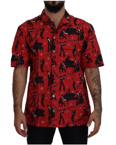 Dolce & Gabbana Short Sleeve Shirts - Rot