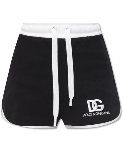 Dolce & Gabbana Shorts con logo - Negro