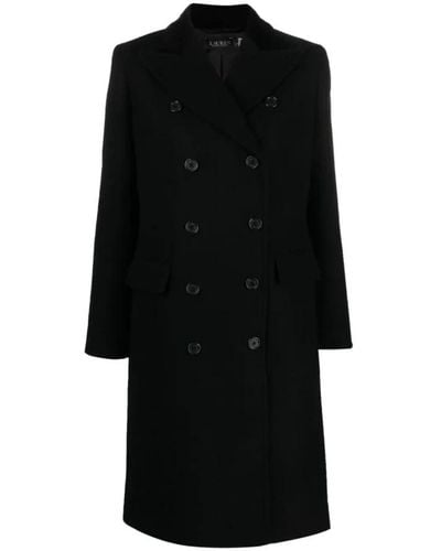 Ralph Lauren Double-Breasted Coats - Black