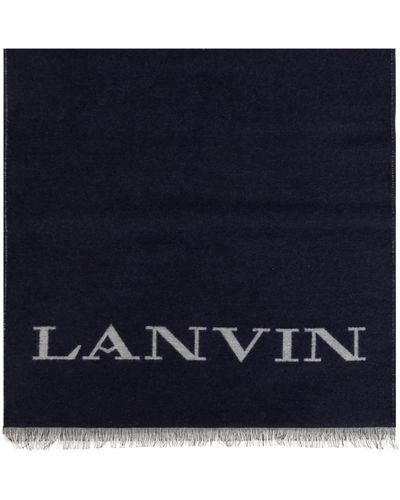 Lanvin Schal mit logo - Blau
