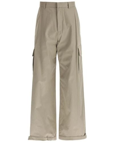 Off-White c/o Virgil Abloh Wide legged cargo pants with ample leg - Grigio