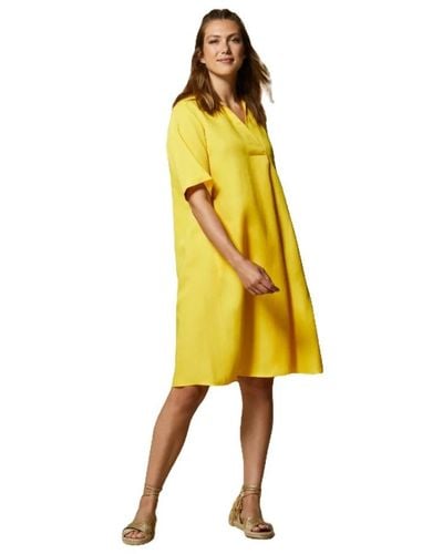 Marina Rinaldi Midi Dresses - Yellow