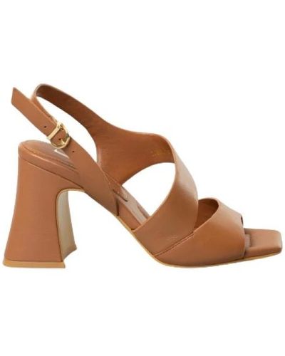 Jeannot High Heel Sandals - Brown