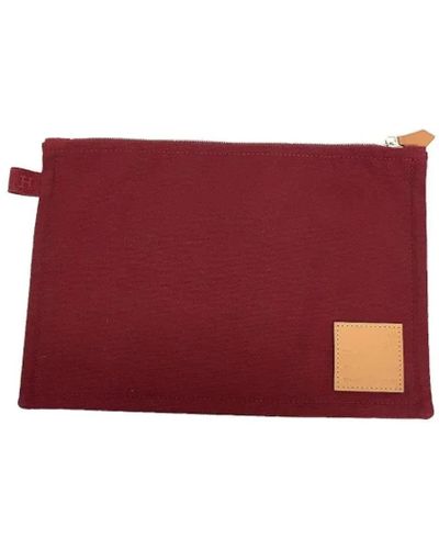 Hermès Borse per il trucco in cotone usate - Rosso