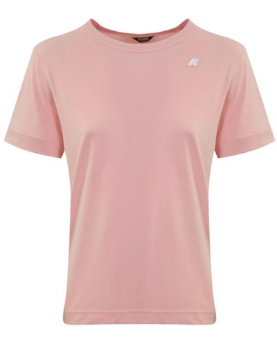K-Way Baumwoll-t-shirt mit herzlogo - Pink