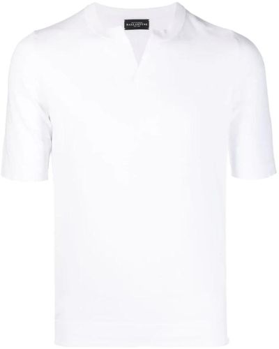 Ballantyne T-shirt a maniche corteblu navy - Bianco