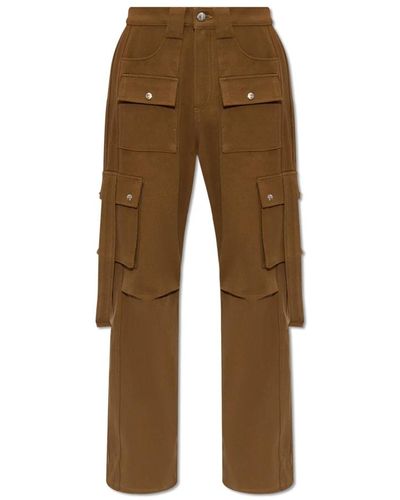 Rhude Trousers > wide trousers - Marron