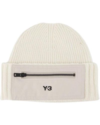 Y-3 Wollmützen für stylischen winterlook,ny beanie mütze - Weiß