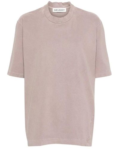 Our Legacy Blush beige baumwoll-jersey t-shirt - Pink