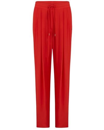 COSTER COPENHAGEN Straight trousers - Rojo
