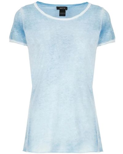 Avant Toi Camiseta de algodón azul claro para mujer