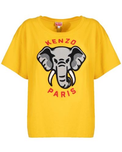 KENZO Yellow Cotton T-shirt
