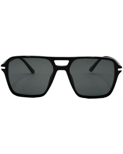 Prada Quadratische sonnenbrille schwarz glänzender stil