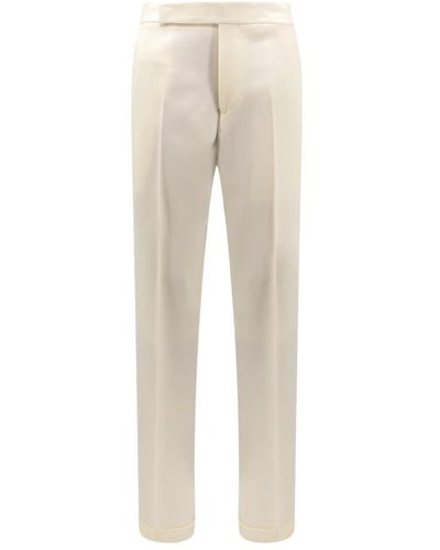 Lardini Pantaloni bianchi in lana con chiusura a zip - Neutro