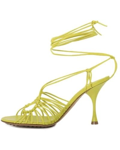 Bottega Veneta High Heel Sandals - Yellow