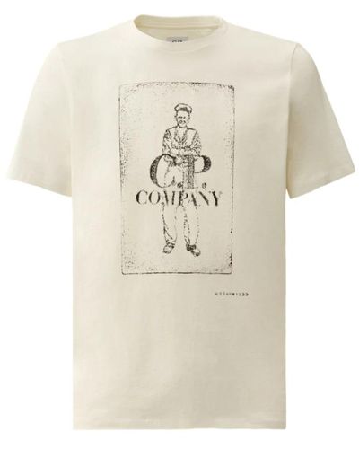 C.P. Company T-Shirts - Natural