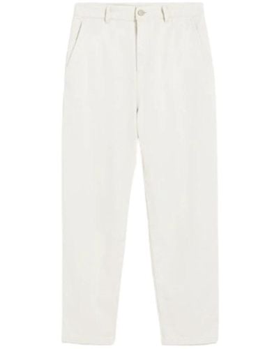 Max Mara Studio Cropped Trousers - White