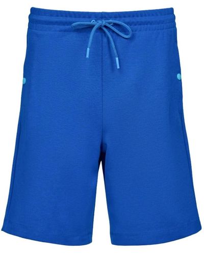Bikkembergs Bermuda shorts mit gummiaufnähern - Blau