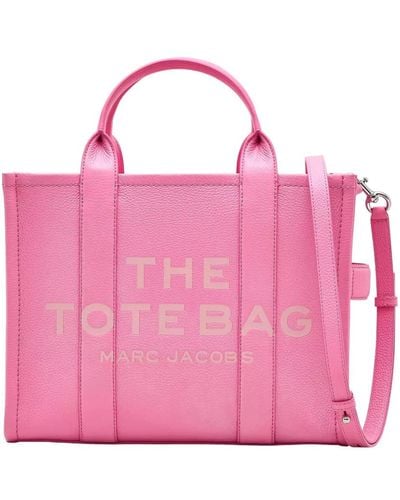 Marc Jacobs Leder medium tote tasche - Pink