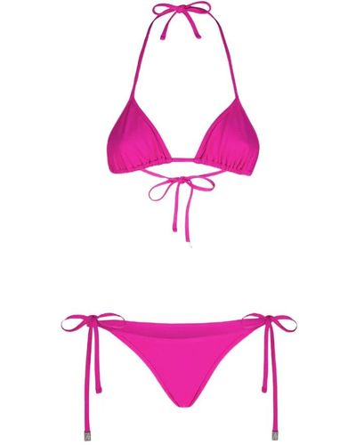 The Attico Lycra triangel bikini - Pink
