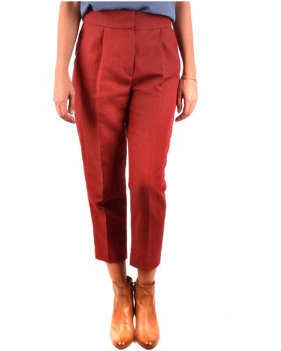 Brunello Cucinelli Cropped Trousers - Red