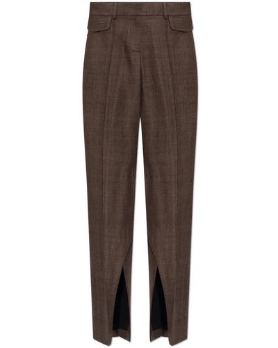 The Mannei Trousers > straight trousers - Marron