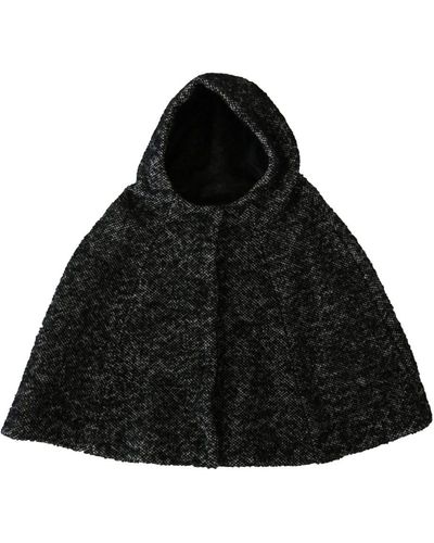 Dolce & Gabbana Bufanda con capucha tweet wool hombro con capucha - Negro