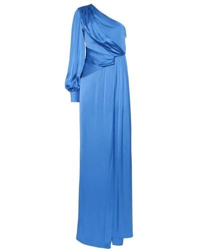 MVP WARDROBE Grand ribaud long dress - Blu