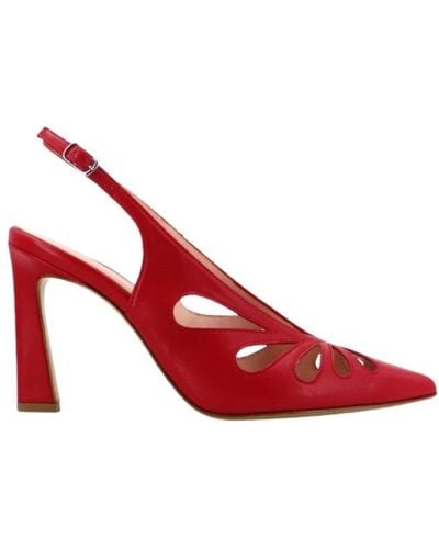 Anna F. Court Shoes - Red