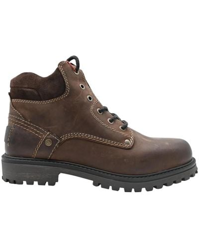 Wrangler Shoes > boots > lace-up boots - Marron