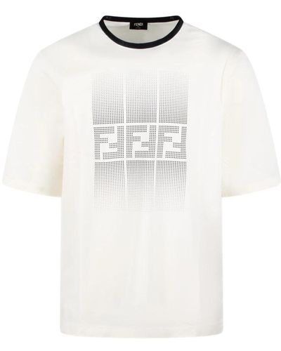 Fendi Gradient print t-shirt casual style - Weiß