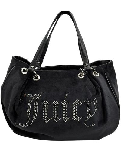 Juicy Couture Borsa shopper nera con dettaglio strass - Nero